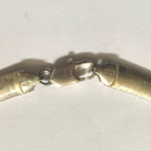 Vintage Sterling Silver Omega Chain Necklace 18 inches 36 grams 8mm Wide - Picture 5 of 8